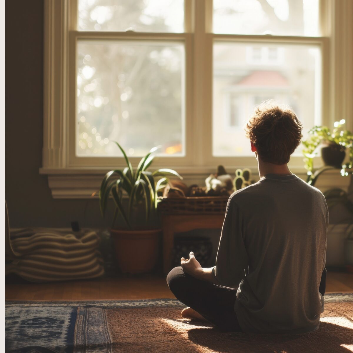 How to harness the power of thoughts: a man meditating