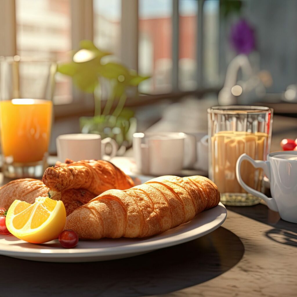 Morning routine perfetta: colazione con cornetti