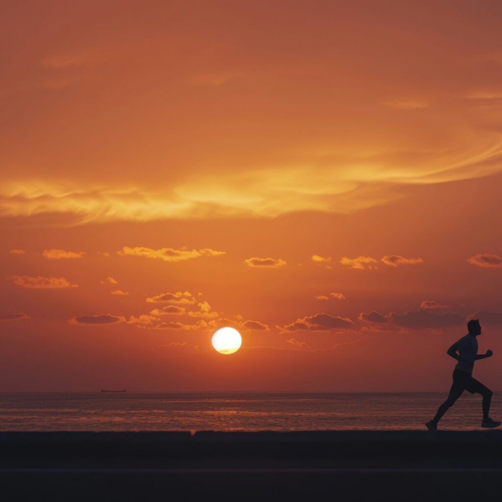 Morning routine perfetta: corsa in spiaggia all'alba